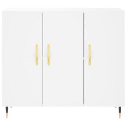 Berkfield Home Sideboard White 90x34x80 cm Engineered Wood - Size: 90 x 34 x 80 cm - thumbnail 6