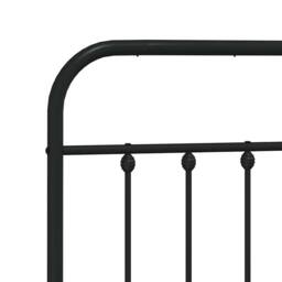 Berkfield Home Metal Bed Frame with Headboard Black 193x203 cm - thumbnail 9