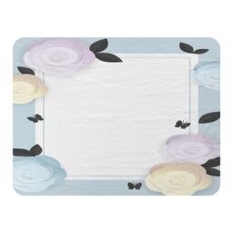 Benjamin Tate Design Pastel Colour Flowers Blanket in Natural - Size: 120 cm x 150 cm - thumbnail 1