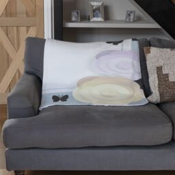 Benjamin Tate Design Pastel Colour Flowers Blanket in Natural - Size: 120 cm x 150 cm - thumbnail 2