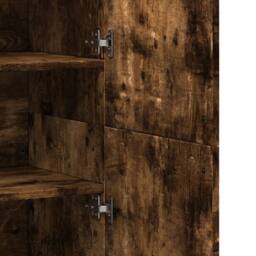 Berkfield Home Highboard Smoked Oak 80x35x180 cm Engineered Wood in Brown - Size: 80 x 35 x 180 cm - thumbnail 8