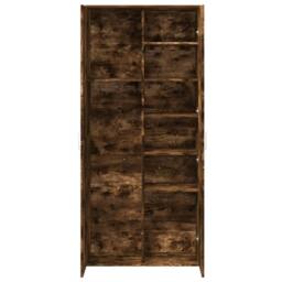Berkfield Home Highboard Smoked Oak 80x35x180 cm Engineered Wood in Brown - Size: 80 x 35 x 180 cm - thumbnail 7