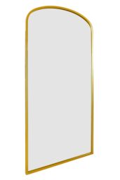 "MirrorOutlet Gold Metal Framed Arched Wall Leaner Mirror 67""x33"" (170x85CM) - Size: 1 Pack" - thumbnail 4