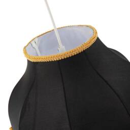 Happy Homewares Classic Chic Victorian Style Lamp Shade in Black Elasticated Fabric - Size: 14 inches - thumbnail 5