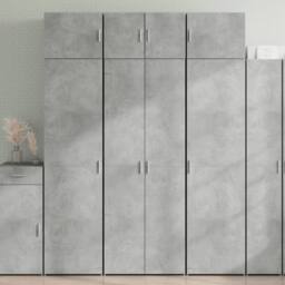 Berkfield Home Storage Cabinet Concrete Grey 70x42.5x225 cm Engineered Wood - thumbnail 2