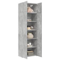 Berkfield Home Storage Cabinet Concrete Grey 70x42.5x225 cm Engineered Wood - thumbnail 1