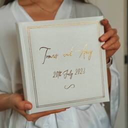 Fragranced Humour Personalised Wedding Photo Album - White Leather - thumbnail 7