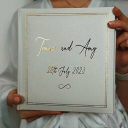 Fragranced Humour Personalised Wedding Photo Album - White Leather - thumbnail 6