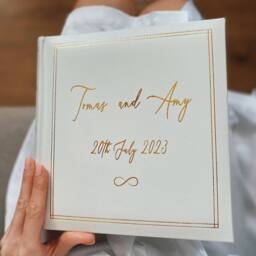 Fragranced Humour Personalised Wedding Photo Album - White Leather - thumbnail 8