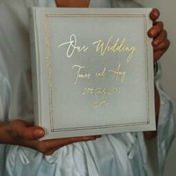 Fragranced Humour Personalised Wedding Photo Album - White Leather - thumbnail 4