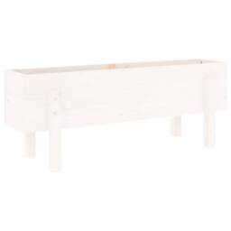 Berkfield Home Garden Raised Bed White 101x30x38 cm Solid Wood Pine - Size: 101 x 30 x 38 cm - thumbnail 4