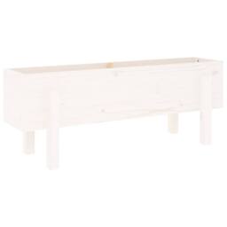 Berkfield Home Garden Raised Bed White 101x30x38 cm Solid Wood Pine - Size: 101 x 30 x 38 cm - thumbnail 3