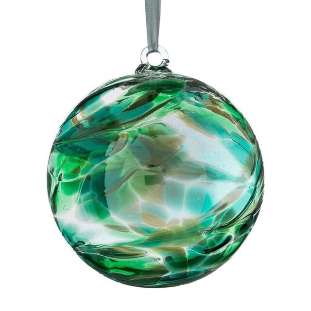 Sienna Glass 10cm Friendship Ball Emerald - image 1