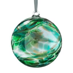 Sienna Glass 10cm Friendship Ball Emerald - thumbnail 1