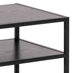 Wyld Haus El Paso Black Metal Open TV Unit 3 Black Shelves - thumbnail 8
