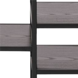 Wyld Haus El Paso Black Metal Open TV Unit 3 Black Shelves - thumbnail 9