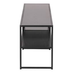 Wyld Haus El Paso Black Metal Open TV Unit 3 Black Shelves - thumbnail 5