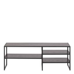 Wyld Haus El Paso Black Metal Open TV Unit 3 Black Shelves - thumbnail 4