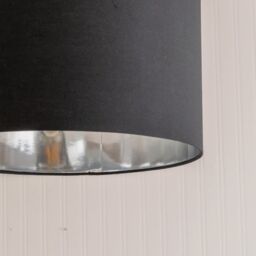 ValueLights Reni Black with Chrome Inner Easy Fit Ceiling Lamp Shade & Bulb - Size: Small - thumbnail 4