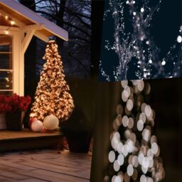 Pegdev Christmas Rapid Pop Up Collapsible Pre Lit Frosted Pine Tree 100 Warm LEDs Timer 1.8m in Green - thumbnail 5