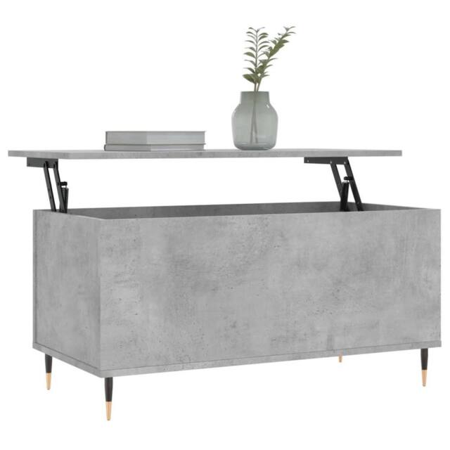 Berkfield Home Modern Coffee Table Concrete Grey 90x44.5x45 cm Engineered Wood - image 1