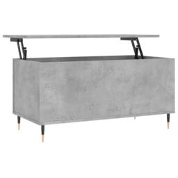 Berkfield Home Modern Coffee Table Concrete Grey 90x44.5x45 cm Engineered Wood - thumbnail 3