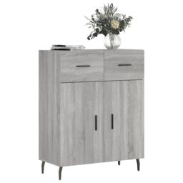 Berkfield Home Sideboard Grey Sonoma 69.5x34x90 cm Engineered Wood - thumbnail 3