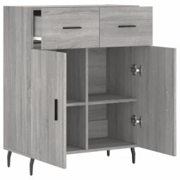 Berkfield Home Sideboard Grey Sonoma 69.5x34x90 cm Engineered Wood - thumbnail 5