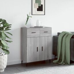 Berkfield Home Sideboard Grey Sonoma 69.5x34x90 cm Engineered Wood - thumbnail 1