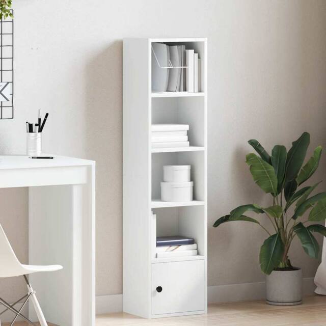 Berkfield Home Durable Bookcase White 31x24x127 cm Engineered Wood - Size: 31 x 24 x 127 cm - image 1