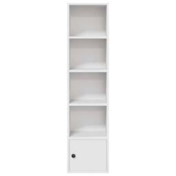 Berkfield Home Durable Bookcase White 31x24x127 cm Engineered Wood - Size: 31 x 24 x 127 cm - thumbnail 4