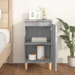 Berkfield Home Bedside Cabinet Concrete Grey 40x35x70 cm Engineered Wood - Size: 40 x 35 x 70 cm - thumbnail 3