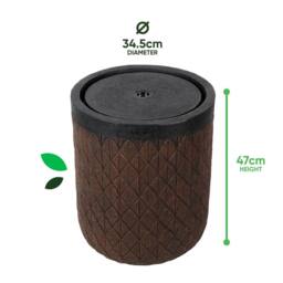 Gardenwize Solar Powered Garden Water Feature Decorative Outdoor Water Fountain in Brown - thumbnail 2