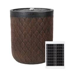 Gardenwize Solar Powered Garden Water Feature Decorative Outdoor Water Fountain in Brown