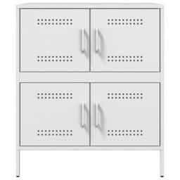 Berkfield Home Sideboard White 68x39x79 cm Steel - Size: 68 x 39 x 79 cm - thumbnail 6