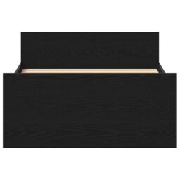 Berkfield Home Bed Frame without Mattress Black Oak 75x190 cm Engineered Wood - thumbnail 5