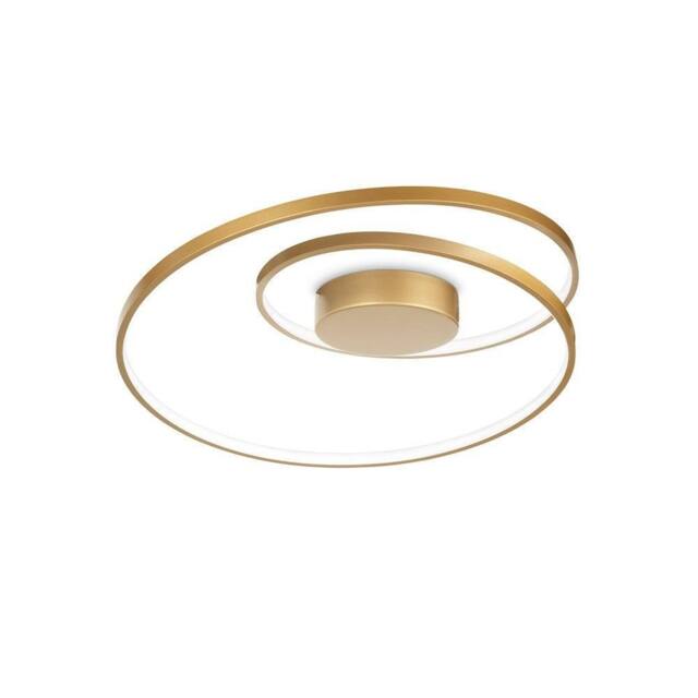 Netlighting Oz Integrated LED Semi Flush Ceiling Light Brass 4000K in Gold