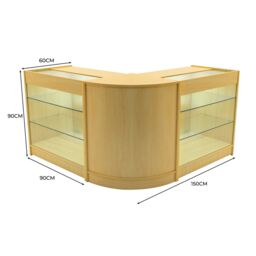 Monstershop Helios LED Shop Counter Set CM60 & 2 x K900 - Maple in Beige - thumbnail 3