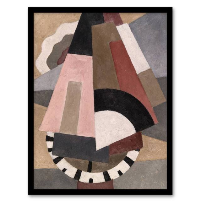 Artery8 Provincetown Abstract Painting Hartley Framed Wall Art Print in Brown - Size: A4 - image 1