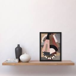 Artery8 Provincetown Abstract Painting Hartley Framed Wall Art Print in Brown - Size: A4 - thumbnail 4