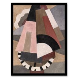 Artery8 Provincetown Abstract Painting Hartley Framed Wall Art Print in Brown - Size: A4 - thumbnail 1