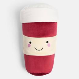 OHS Coffee Cup Shaped Decorative Scatter Cushion Throw Pillow in Burgundy - thumbnail 4