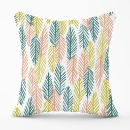 Warren Reed - Designer Scandinavian Style Foliage Outdoor Cushion in Green - Size: 45 cm x 45 cm - thumbnail 1