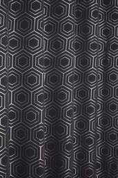 New Edge Blinds Element Geo Thermal Blackout Eyelet Curtains in Charcoal - Size: 117 cm width x 183 cm drop - thumbnail 3