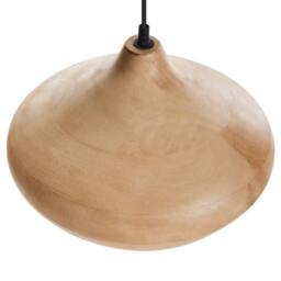 Wyld and Coco Mango Wood Pendant Light - Round Brown Shade - thumbnail 6