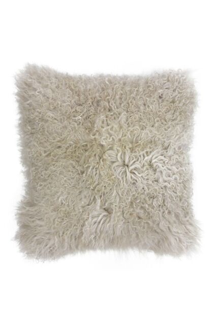 Paoletti Mongolian Natural Sheepskin Cushion - Size: 40 cm x 40 cm