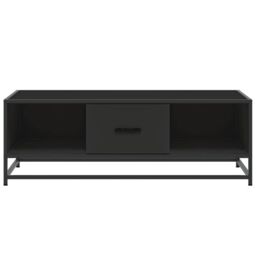 Berkfield Home Coffee Table Black 100x57x35 cm Engineered Wood & Metal - Size: 100 x 57 x 35 cm - thumbnail 5