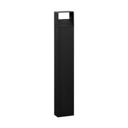 Loops IP44 Outdoor Bollard Light Anthracite Aluminium 6W Built in LED Tall Lamp Post - thumbnail 1