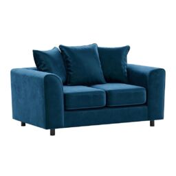 Furnishings For Less UK Brooklyn Plush Velvet Foam Fabric Sofa Set 3 & 2 Seater sofa in Blue - thumbnail 3