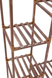 Living and Home Multi-tier Wood Plant Stand Flower Display Shelf in Brown - thumbnail 5